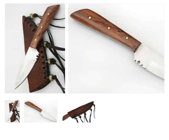 5.5 inch Hunting Knife Set with Leather Case