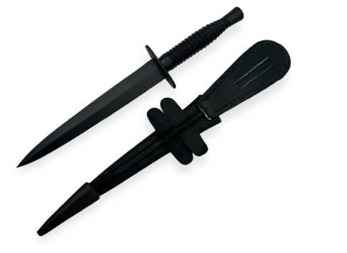 Red Deer® Double edged sharpened stainless blade and Black handle