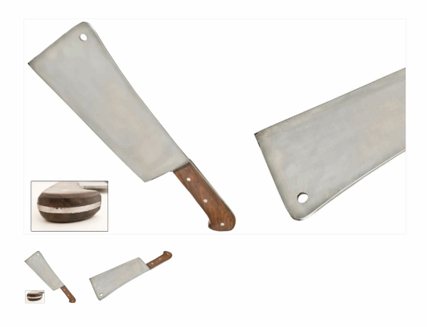 Wooden Handle Meat Cleaver 15.5 Inch with Full Tang Blade